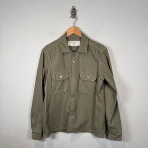 RGT Rogue Territory Garment Dyed Infantry Olive Green Shirt Chore Size Small?